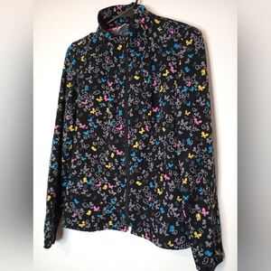 HeartSoul Black Floral Scrub Jacket